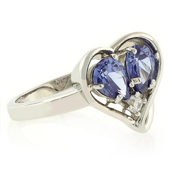 Tanzanite Ring Heart Shape