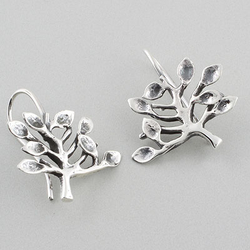 Sterling Silver Tree Earrings