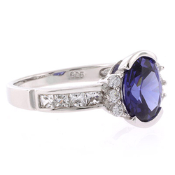 Oval Cut Channel Setting Tanzanite Ring