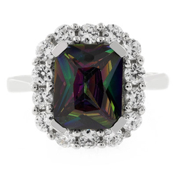 High Quality Rainbow Mystic Topaz Ring