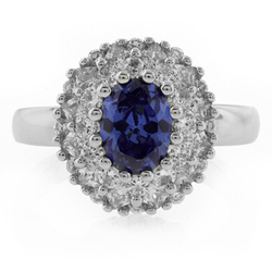 Tanzanite Silver Ring