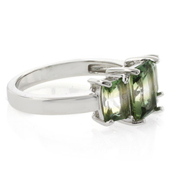 3 Stone Tourmaline Watermelon Ring