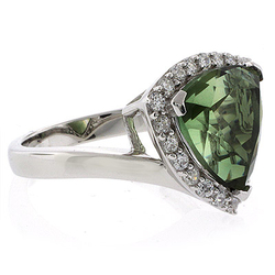 Trillion Cut Tourmaline Watermelon Ring