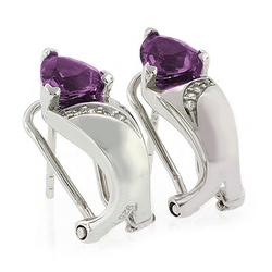 Alexandrite Omega Clip Earrings