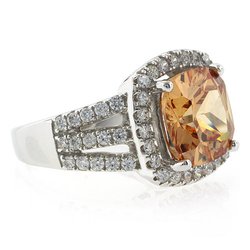 Cushion Cut Change Color Sapphire Ring