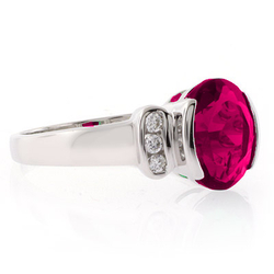 Ruby Oval Cut Stone Ring