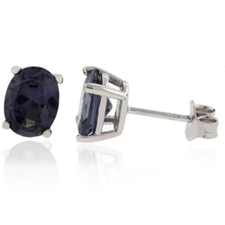 Elegant Alexandrite Color Change Sterling Silver Studs