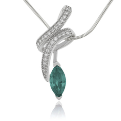 Marquise Cut Alexandrite Sterling Silver 925 Pendant