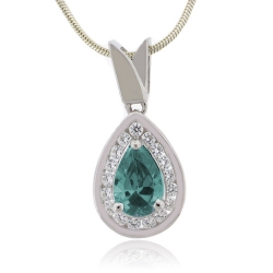 Pear Cut Alexandrite Slide Necklace