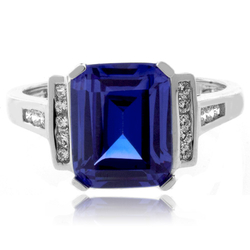 Majestic Tanzanite Sterling Silver Ring