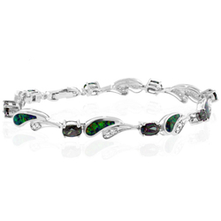 Mystic Topaz Opal Sterling Silver Bracelet