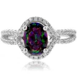 Mystic Topaz Sterling Silver Ring