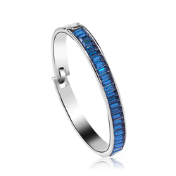 Swarovski Elements 18K Gold Plated Blue Bangle