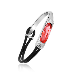 Swarovski Elements 18K White Gold Plated Red Bracelet