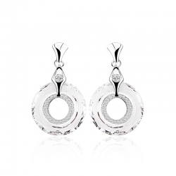 Beautiful White Swarovski Crystal Earrings