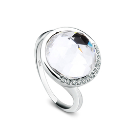 Beautiful White Swarovski Crystal Ring