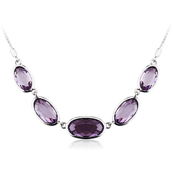 Swarovski Crystal Necklace Tanzanite Color