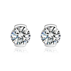 Swarovski White Crystals Stud Earrings
