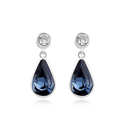 Swarovski Crystal Blue Earrings