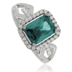 Color Changing Alexandrite ( Blue/Green ) Silver Ring