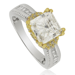 Simulated Diamond Engagement Ring