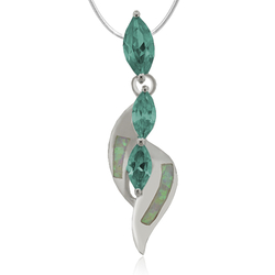 Opal and Alexandrite Sterling Silver Pendant