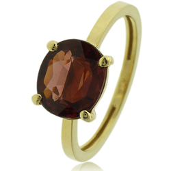 Natural Garnet 14k Yellow Gold Ring