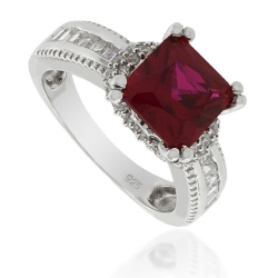Majestic Ruby Sterling Silver Ring