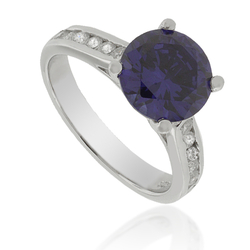 Solitaire Tanzanite .925 Silver Ring