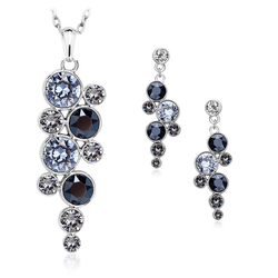 Swarovski Set Of Black Circles