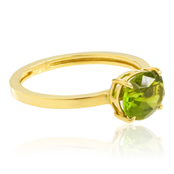 Natural Peridot 14K Gold Ring