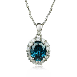 Oval Cut Alexandrite Silver Pendant