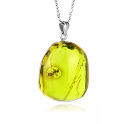 Genuine Natural Amber Insect Ant Pendant