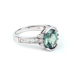 Blue to Green Color Change Sterling Silver Ring