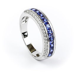 Tanzanite Sterling Silver Stackable Ring