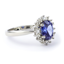 Tanzanite Princess Kate Style Ring