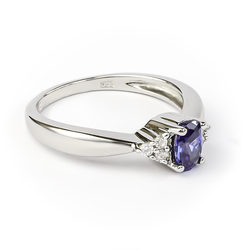 Tanzanite Sterling Silver Ring