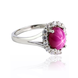 Star Ruby Oval Cut Ring