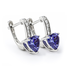 Tanzanite Earrings With Leverbacks