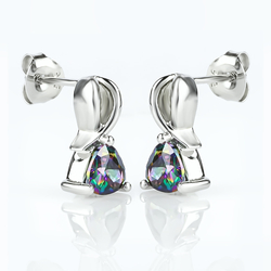 Mystic Topaz Silver Earrings