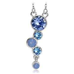 Swarovski Necklace In Blue Tones