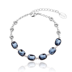 Beautiful Bracelet With Blue Crystals