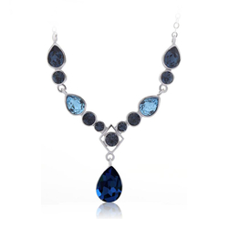 Elegant Blue Swarovski Necklace