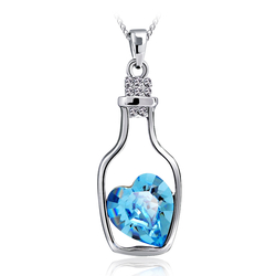 Bottle Necklace With Heart