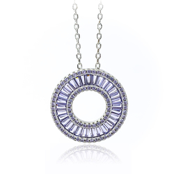 Sterling Silver  Tanzanite With Silver Chain