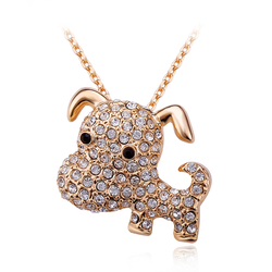 Cute Dog Necklace With Swarovski