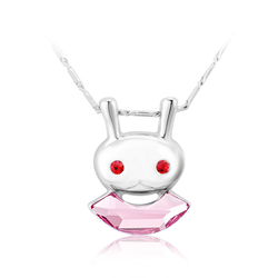 Pretty Pink Bunny Necklace