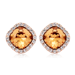 Beautiful Swarovski Earrings With Gold Plated