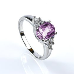 Oval Cut Color Change Alexandrite Ring