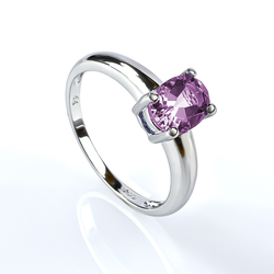 Alexandrite Solitaire Silver Ring